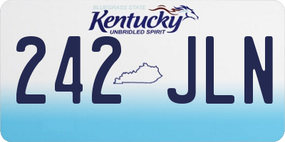 KY license plate 242JLN
