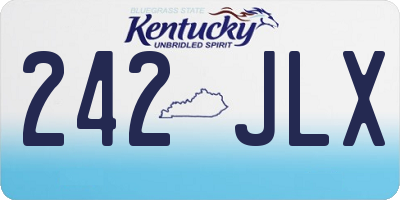 KY license plate 242JLX
