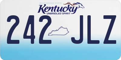 KY license plate 242JLZ