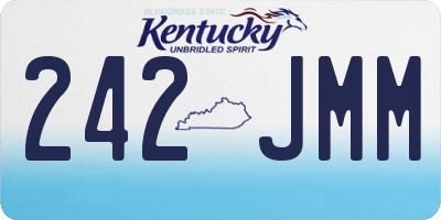 KY license plate 242JMM