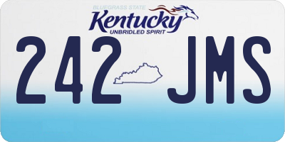 KY license plate 242JMS