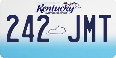KY license plate 242JMT