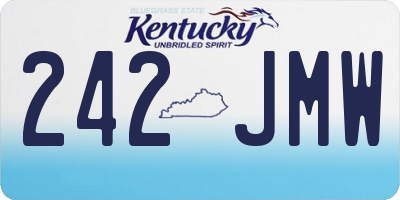 KY license plate 242JMW