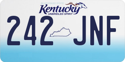 KY license plate 242JNF