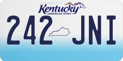 KY license plate 242JNI
