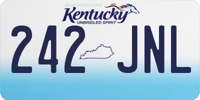 KY license plate 242JNL