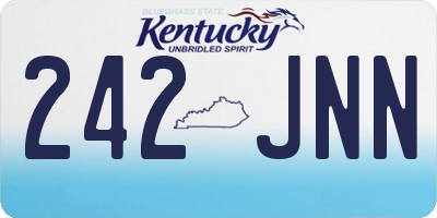 KY license plate 242JNN
