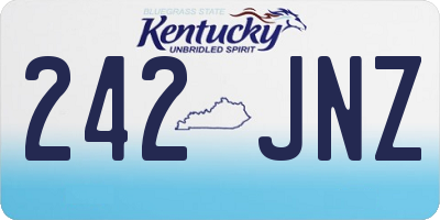 KY license plate 242JNZ