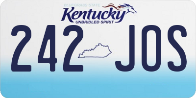 KY license plate 242JOS