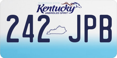 KY license plate 242JPB