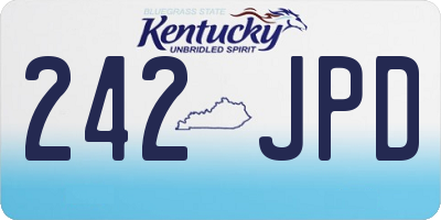 KY license plate 242JPD