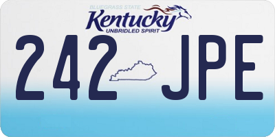 KY license plate 242JPE