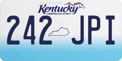 KY license plate 242JPI