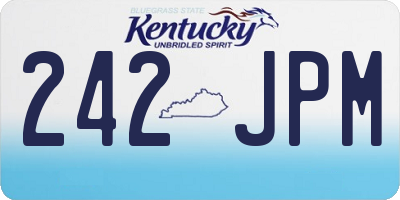 KY license plate 242JPM