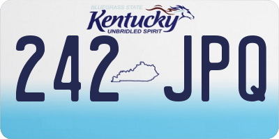 KY license plate 242JPQ