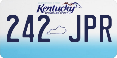 KY license plate 242JPR