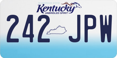 KY license plate 242JPW