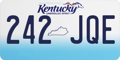 KY license plate 242JQE
