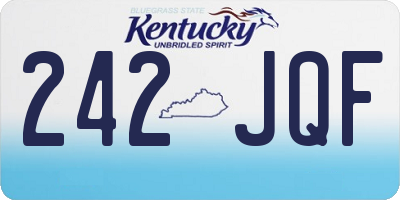 KY license plate 242JQF