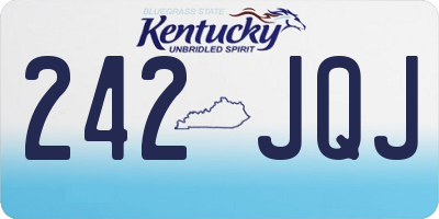 KY license plate 242JQJ