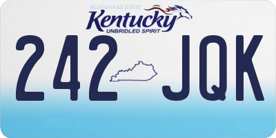 KY license plate 242JQK