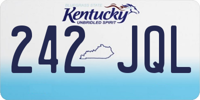 KY license plate 242JQL