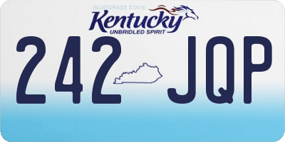 KY license plate 242JQP