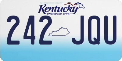 KY license plate 242JQU