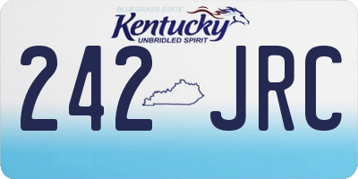 KY license plate 242JRC