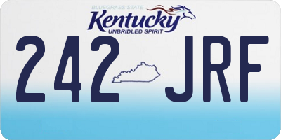 KY license plate 242JRF