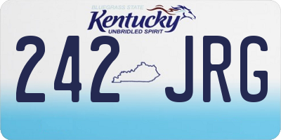 KY license plate 242JRG