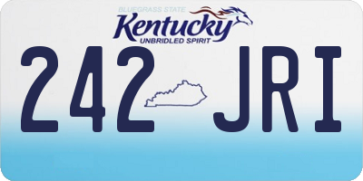 KY license plate 242JRI