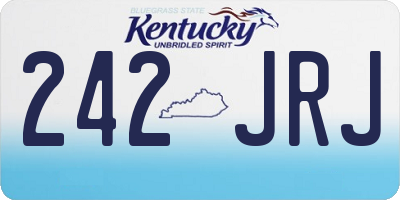 KY license plate 242JRJ