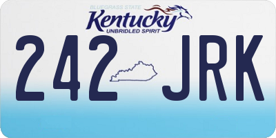 KY license plate 242JRK