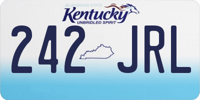 KY license plate 242JRL