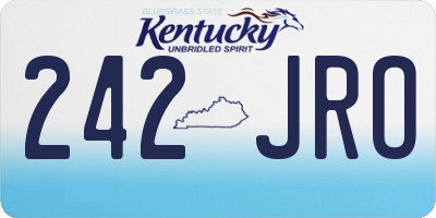 KY license plate 242JRO