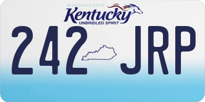 KY license plate 242JRP