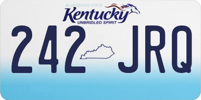 KY license plate 242JRQ