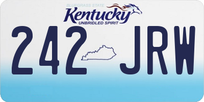 KY license plate 242JRW
