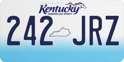 KY license plate 242JRZ