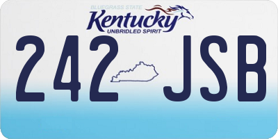 KY license plate 242JSB