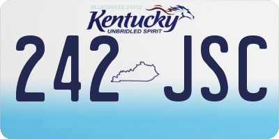 KY license plate 242JSC