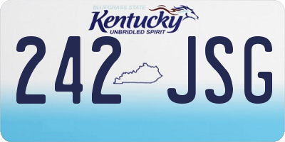 KY license plate 242JSG