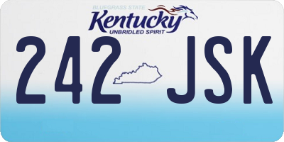 KY license plate 242JSK