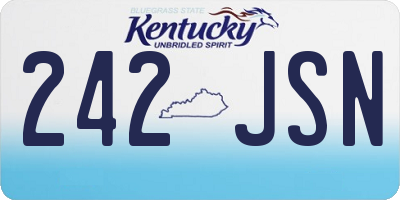 KY license plate 242JSN
