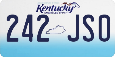 KY license plate 242JSO