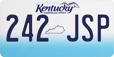 KY license plate 242JSP