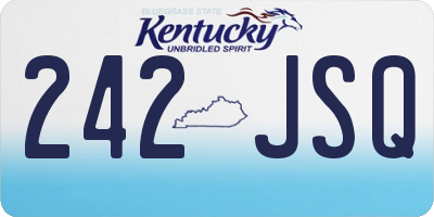 KY license plate 242JSQ