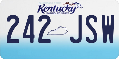 KY license plate 242JSW