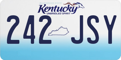 KY license plate 242JSY